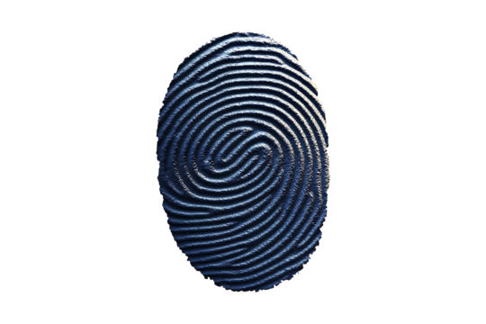Fingerprint isolated on transparent background 
