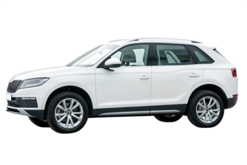 Family car,Luxury SUV isolated on transparent and white background.PNG