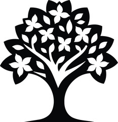 Stylized Dogwood Tree Symbol