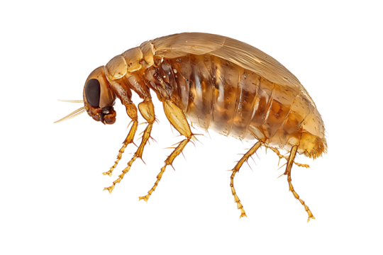 Flea isolated on transparent background
