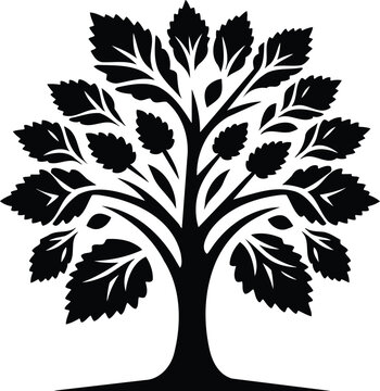 Stylized hazel tree icon