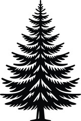 Naklejka premium Classic Spruce Tree Vector Icon