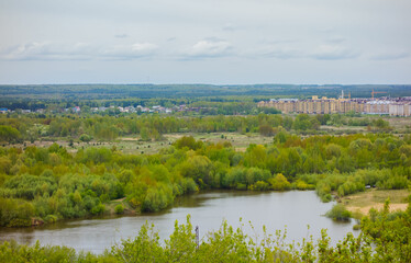 Floodplain of the river and construction of new high-rise buildings