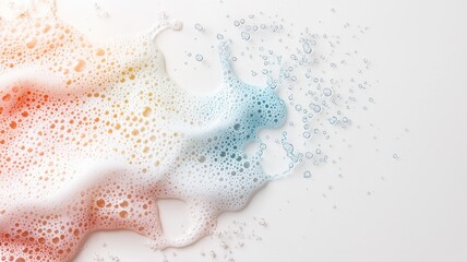 Abstract Foam and Water Droplets with Colorful Gradient Overlay Background foam water abstract color