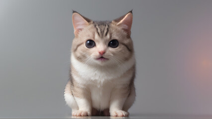 cat on a white background