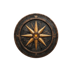Mystical Compass Rose Glowing Star Navigation Symbol