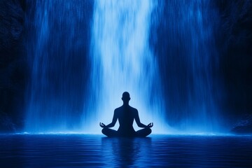 Serenity by the Waterfall - Find inner peace. Waterfall, meditation, mindfulness, spirituality, tranquility. Symbolism of nature, calm, and self-discovery