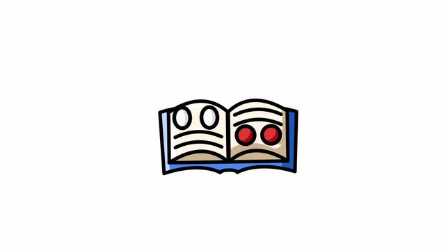 Cookbook icon for recipe and cooking guide animation