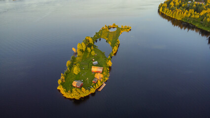 Midnight sun in Rovaniemi, Lapland (Finland summer)