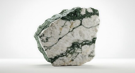A polished slab of luxurious marble granite displayed flat in the center, isolated on a white background, high texture detail, various color of base model stone red, white, black, green and blue
