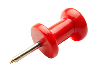 red pin isolated on white background