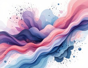 Abstract Watercolor Flow in Pastel Colors