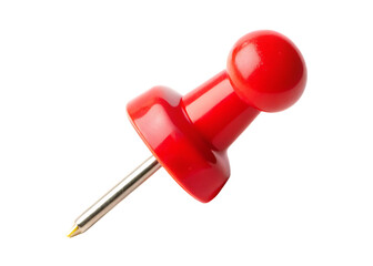red pin isolated on white background