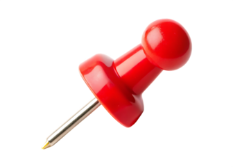 red pin isolated on white background