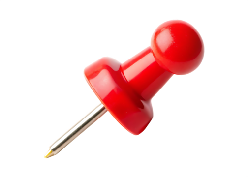 red pin isolated on white background