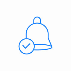 bell check notification icon sign vector