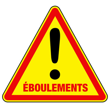 cryptogramme danger particulier &eacute;boulement, PNG sur fond transparent