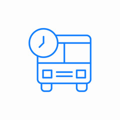 bus time schedule icon sign vector