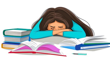 Student Feeling Overwhelmed by Study Material and Textbooks