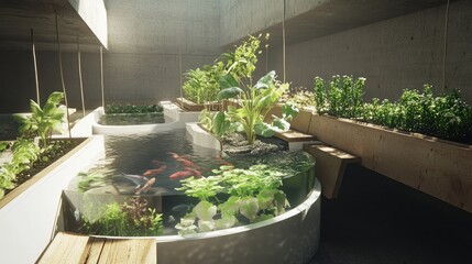 Urban hydroponic fish farm