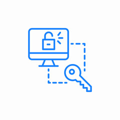 cyber security access icon sign vector