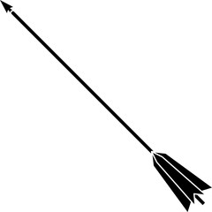 Archery arrow silhouette vector