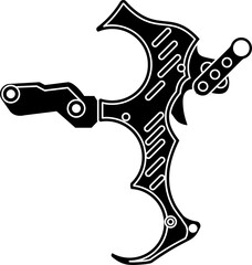 Archery release aid silhouette vector