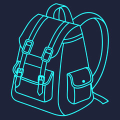 blue bag isolated on white