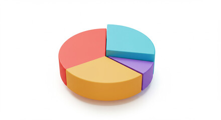Infographic pie chart with distinct sections for business presentations