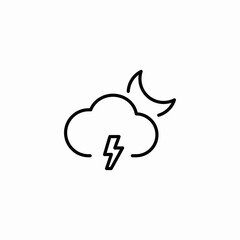 night lightning icon sign vector