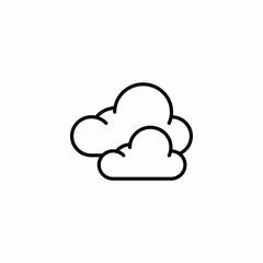 overcast sky icon sign vector