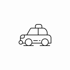 police car icon sign vector
