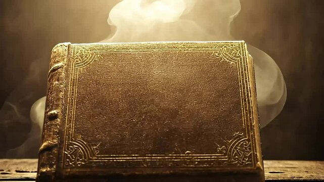 Antique Book on Wooden Surface