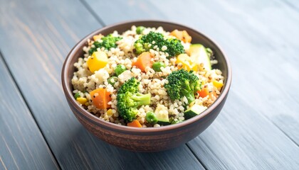 Delicious Quinoa Salad with Mixed Vegetables Bowl Healthy Food Recipe