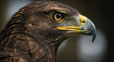 Naklejka premium Golden eagle head portrait close up