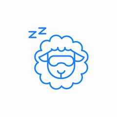 sleeping sheep icon sign vector
