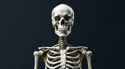 Realistic Human Skeleton Model in High Contrast Display for Educational Purpose