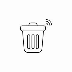 smart trash icon sign vector