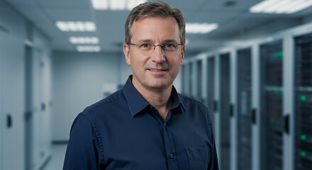 Portrait of a Man in a Data Center
