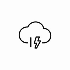 stormy cloud icon sign vector