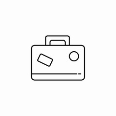 travel suitcase icon sign vector