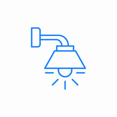 wall lamp icon sign vector