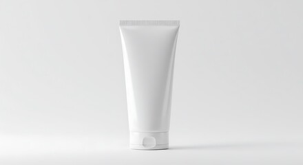 White Cosmetic Tube Mockup: Clean and Minimalist Product Packaging Design