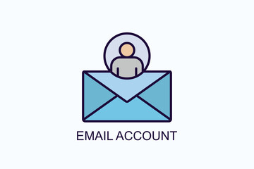 Email Account Vector, Icon Or Logo Sign Symbol Illustration 