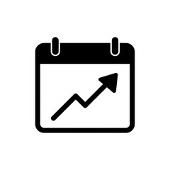 Calendar with Upward Line - Business Growth and Planning