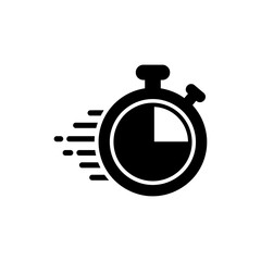 Stopwatch with Flow Lines Representing Time Tracking and Project Efficiency