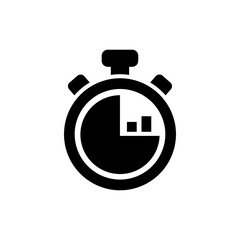 Stopwatch with Bar Segment Representing Time Management and Task Progress