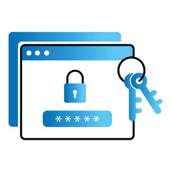 Password Management Vector Icon With Secure Login And User Authentication Symbols