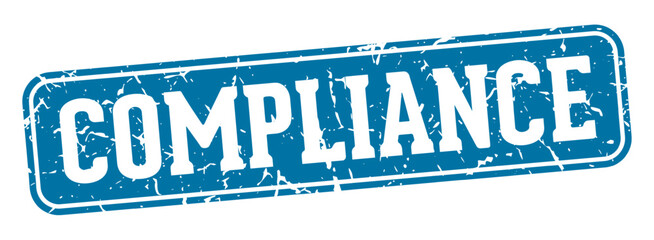 Fototapeta premium COMPLIANCEgeared25StampL1Blue.eps