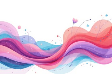 Abstract Colorful Wave Background